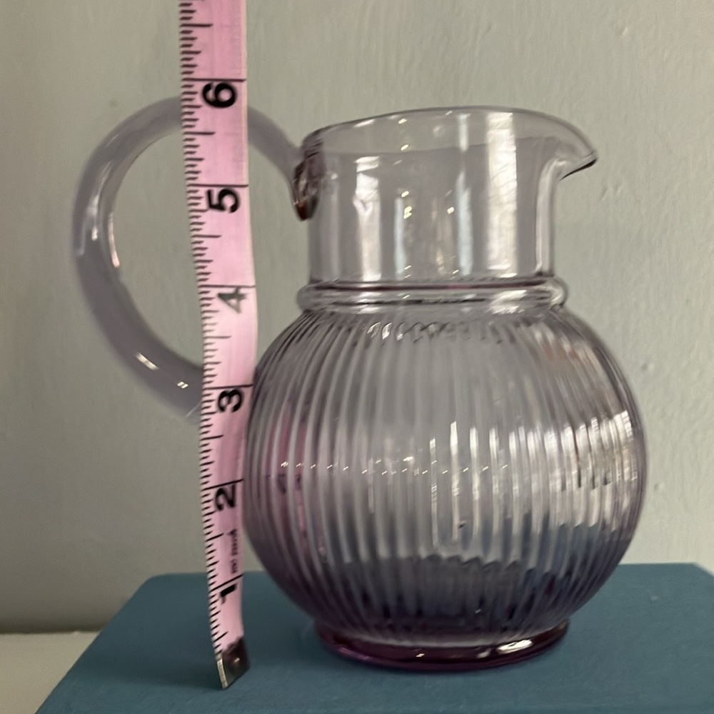 Small Glass Purple Pitcher - Picture 7 of 7